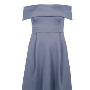 GRAY OFF THE SHOULDER DRESS